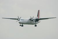 OO-VLI @ LFRB - Fokker 50, Short approach rwy 25L, Brest-Bretagne airport (LFRB-BES) - by Yves-Q