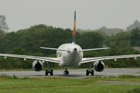 SP-HAC @ LFRB - Airbus A320-233, Lining up prior take-off rwy 25L, Brest-Bretagne airport (LFRB-BES) - by Yves-Q