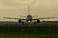 G-EZFU @ LFRB - Airbus A319-111, Taxiing to holding point rwy 25L, Brest-Bretagne Airport (LFRB-BES) - by Yves-Q