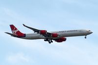 G-VSHY @ EGLL - G-VSHY   Airbus A340-642 [383] (Virgin Atlantic) Home~G 10/05/2011. On approach 27L.