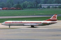 OY-SAE @ EGKK - Sud Aviation SE.210 Caravelle 12 [273] (Sterling Airways} Gatwick~G 05/1982. Date approximate .Taken from a slide.
