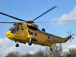 XZ586 - Sea King HAR.3 of 202 Squadron based at RAF Boulmer departing from the Cumberland Infirmary. - by Peter Nicholson