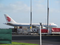 B-2475 @ NZAA - with goods for Chinese presidential visit - best view I could get from outside fence. - by magnaman