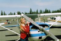 N4058J @ O22 - Frist lesson? Frist solo? Ramp check? Or just being blond?