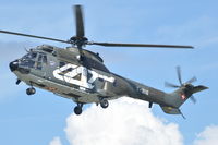 T-316 @ LSMP - Super Puma helicopter of the Schweizer Luftwaffe (Swiss Air Force) over Payerne Air Base during AIR14. - by Henk van Capelle