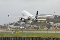ZK-OXC @ NZWN - Leaving Wellington in a gusty northerly