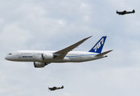 N787BX @ EGLF - Departing FIA 2010 with Spitfire escorts. - by kenvidkid