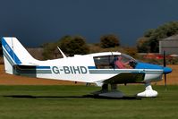 G-BIHD @ EGBR - Looking out for a parking area!