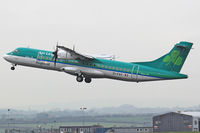 EI-FAV @ EGFF - ATR 72-600, previously F-WWER, (St. Eithne / Ethna) callsign Stobart 91CW, seen departing runway 30 at EGFF, en-route to Dublin.