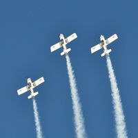 G-VFDS @ EGFH - G-VFDS leading Team Raven in a three-ship formation loop with G-CIBM and G-EGRV prior to returning to Swansea Airport. G-CIBM is in the number 2 slot to the right of the lead aircraft. - by Roger Winser