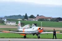 HB-RCQ @ LSMP - Pilatus P3-05 being prepared for an air display at AIR14 at Payerne Air Base, Switzerland.