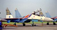 18 BLUE @ EBOS - Ostende Air Show 24.7.94 - by leo larsen