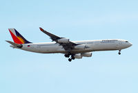 RP-C3435 @ EGLL - Airbus A340-313X [302] (Philippine Airlines) Home~G 07/08/2014. On approach 27L.