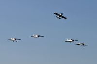 G-MAXV @ EGFH - Leading Team Raven in formation change practice. - by Roger Winser