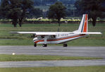 G-AXXH @ EGCD - This Northern Executive Aviation Islander was in action with the parachute display team at the 1971 Woodford RAFA Airshow. - by Peter Nicholson