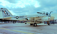 154142 @ EGVI - Grumman A-6E Intruder [I-277] (United States Navy) RAF Greenham Common~G 07/07/1974. From a slide.