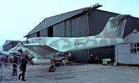 A-549 @ EGDY - FMA IA.58A Pucara [050] (Argentine Air Force) RNAS Yeovilton~G 31/07/1982. From a slide.