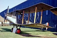 BAPC041 @ EGDX - Royal Aircraft Factory BE.2b replica [Unknown} St Athan~G 20/09/1975. From a slide.