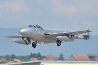 HB-RVF @ LSMP - Swiss Vampire landing at Payerne Air Base, AIR14. - by Henk van Capelle