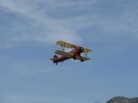 N66711 @ SZP - 1941 Boeing Stearman IB75A, Jacobs R755B2 275 Hp upgrade, takeoff climb Rwy 22 - by Doug Robertson