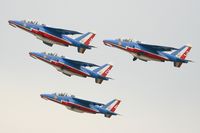 E94 @ LFRN - Dassault-Dornier Alpha Jet E (F-TERH), Athos 01 Leader of Patrouille de France 2014, Take off rwy 28, Rennes-St Jacques airport (LFRN-RNS) Air show 2014 - by Yves-Q