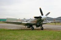 F-AZJS @ LFRN - Supermarine 389 Spitfire PR.XIX, Static display, Rennes-St Jacques airport (LFRN-RNS) Air show 2014 - by Yves-Q