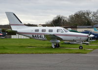 N464LB @ EGTF - Piper PA46 Malibu Mirage Ex N9220G at Fairoaks - by moxy