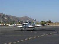 N599DS @ SZP - 1967 Beech E33A BONANZA, Continental IO-520 285 Hp, taxi back - by Doug Robertson