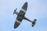 F-AZJS @ LFRN - Supermarine 389 Spitfire PR XIX, On display, Rennes-St Jacques airport (LFRN-RNS) Air show 2014 - by Yves-Q