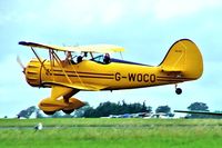 G-WOCO @ EGBP - Classic Aircraft Corp YMF-5C WacoSuper YMF [F5C-091] Kemble~G 02/07/2005 - by Ray Barber