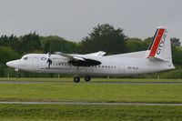 OO-VLZ @ LFRB - Fokker 50, Landing rwy 25L, Brest-Bretagne airport (LFRB-BES) - by Yves-Q