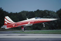J-3091 @ EBBE - Patrouille de Suisse aircraft - by Fred Willemsen