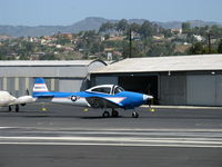 N8667H @ SZP - 1947 North American NAVION, Continental IO-520 285 Hp upgrade, holding short 22, Young Eagles flight - by Doug Robertson