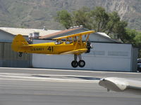 N69765 @ SZP - 1941 Boeing Stearman A75N1 as Navy N2S-1, Continental W670-5 220 Hp radial, landing Rwy 22 - by Doug Robertson