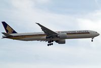 9V-SWE @ EGLL - Boeing 777-312ER [34570] (Singapore Airlines) Home~G 03/09/2011. On approach 27L. - by Ray Barber