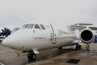 UR-NTN @ LFPB - Antonov An-158, Static display, Paris-Le Bourget Air Show 2013 - by Yves-Q