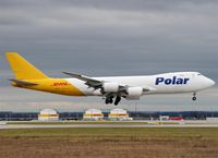 N853GT @ EDDP - Polar-Jumbo in colors of a big parcel carrier on final for rwy 26L... - by Holger Zengler