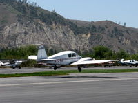 N2291P @ SZP - 1957 Piper PA-23 APACHE, two Lycoming O-320s 150 Hp each, takeoff Runway 22 - by Doug Robertson