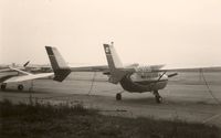 N5393S @ EBMB - At the military side of Brussels airport with the Cessna dealer in 1966. - by Raymond De Clercq