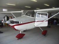 N5001A @ A20 - Serial Number 28001, N5001A is the first 172 to roll off the Cessna assembly line and was delivered for sale on 11/11/1955. It flies regularly and engine is 400 hours SMOH. Upgrades include TKM Flip Flop, Narco Xpdr, STOL wing kit & tips, cruise prop. - by Gerald Hill
