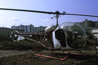 N184B - 1959 Bell 47D N184B flight over Miami Beach, April 1975 - by Mike Boland