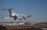 N554PE @ LGA - Pan Am 727 N554PE Clipper Mohawk at LGA Sept 1989. The 'PE' refers to its history with People Express. - by Mike Boland