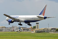 EI-UNV @ FIMP - Morning arrival of seasonal flight UN889 from Vnukovo over rwy 14 at Plaisance. - by Arjun Sarup