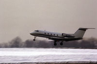 N571BJ @ HPN - Grumman G-1159 Gulfstream II N571BJ, previously registered as N375PK (1968-1975), at Westchester County Airport NY, March 1972 - by Mike Boland