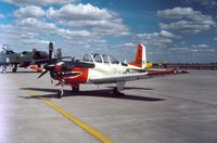 160524 @ CYMJ - Photo shows T-34C 160524 on display at the annual airshow at Canadian Forces Base Moose Jaw, Saskatchewan, Canada in 1985. - by Alf Adams