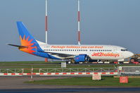 G-GDFO @ EGSH - Jet2 737, parked at Norwich - by Graham Reeve