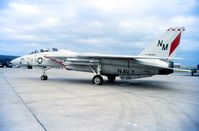 161298 @ CYMJ - F-14A Tomcat 161298 on display at the annual airshow at Canadian Forces Base Moose Jaw, Saskatchewan, Canada in 1987. - by Alf Adams