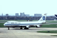 N905PA @ EGLL - Boeing 747-221F [21744] (Pan American World Airways Cargo) Heathrow~G 30/05/1980. From a slide. - by Ray Barber