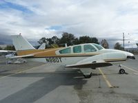 N880T @ KRHV - A local Beechcraft Baron 55 sitting at the tie downs near Trade Winds. Taken at Reid Hillview, CA. - by Chris L.