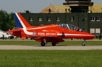 XX322 @ LFMY - Royal Air Force Red Arrows Hawker Siddeley Hawk T.1, Take-off Rwy 34, Salon de Provence Air Base 701 (LFMY) Open day 2013 - by Yves-Q